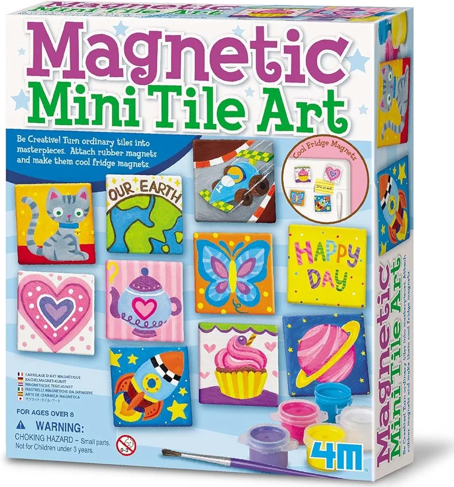 4M Magnetic Mini Tile Art, Art & Crafts DIY Kit, For Boys & Girls Ages 8+