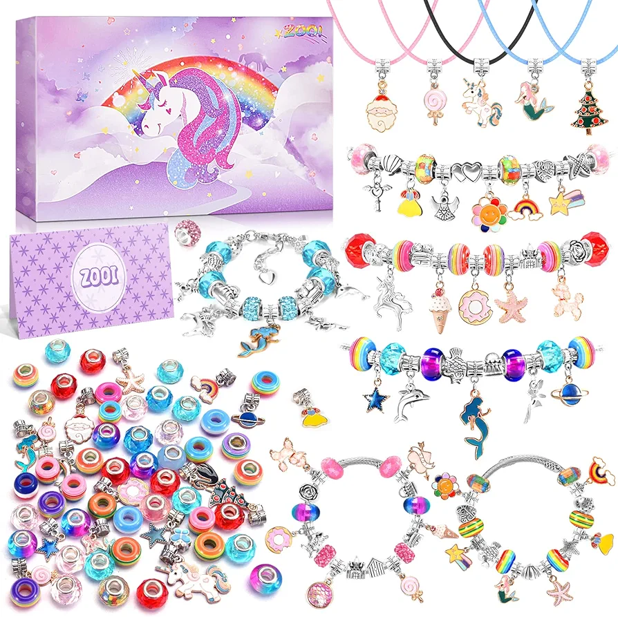 Bracelet Making Kit for Girls, Arts and Crafts for Kids Girls Ages 6-12, Girls Toys Age 6-8, Gifts for 5-10 Year Old Girls, 5-10 Year Old Girl Gifts, Art Supplies for Kids 9-12 Gifts for Teenage Girls